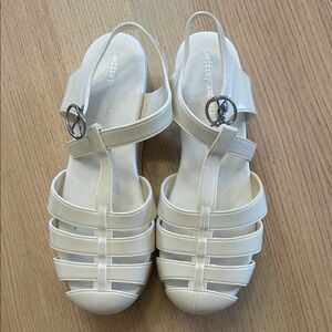Jeffrey Campbell White Sandals